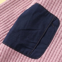 Boys Pink Textured Sweatshirt With Denim Pants Sets Sets