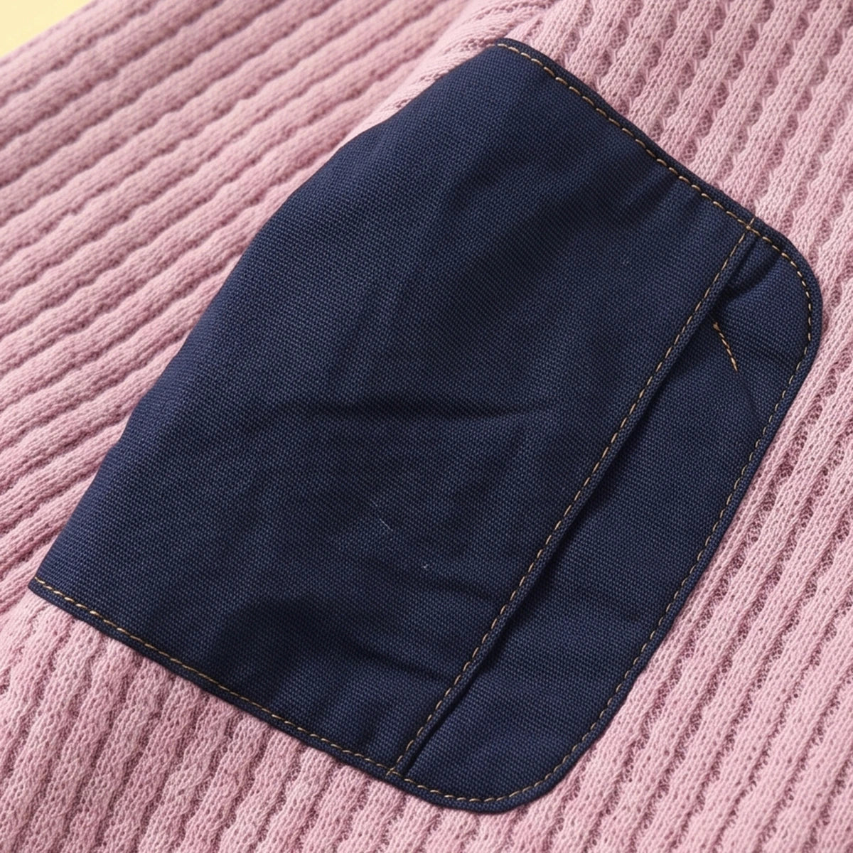 Boys Pink Textured Sweatshirt With Denim Pants Sets Sets