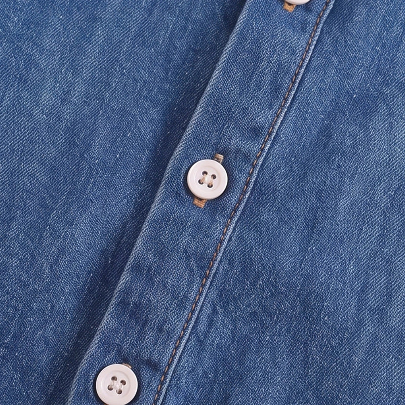 Boys Blue Embroidered Long Sleeve Shirt Shirts
