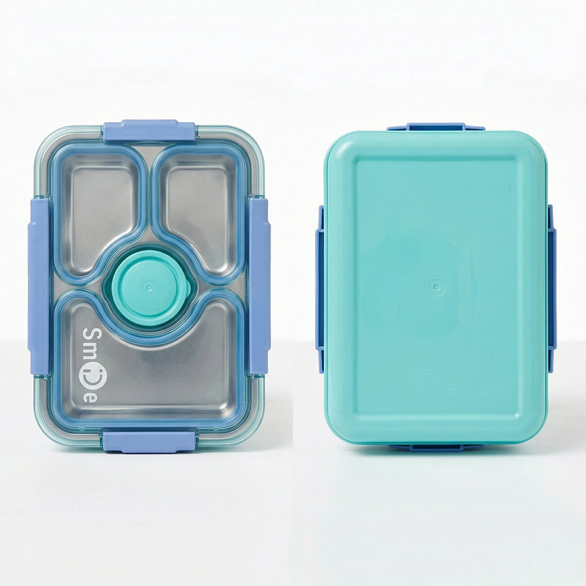 Kids Ocean Blue Multi-Section Leakproof Lunch Box Trending Accessories