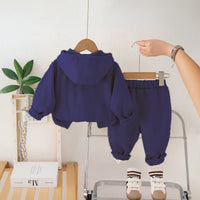 Boys Navy Blue Hooded Sweatshirt With Pants Sets 2 pc. Sets