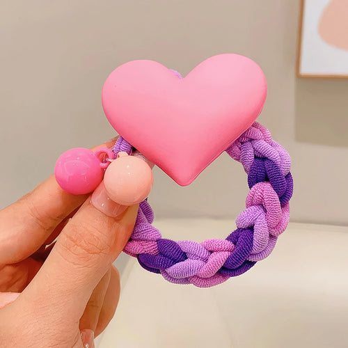 Pack of 6 Pcs Girls Multicolour Cartoon Braided Ponytail Holders Clips