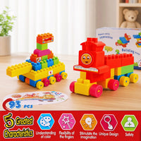 Multicolor 93 PCS Large Building Blocks Train Set for Kids Trending Accessories