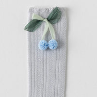 Pack of 5 Girls Multicolour Cherry Applique Calf Length Socks Socks