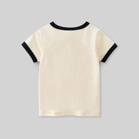 Girls Typography Print Short Sleeves T-shirt Tshirts   
