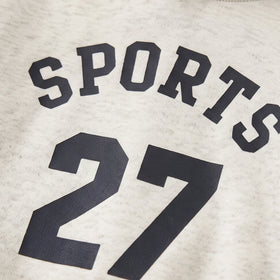 Boys Light Grey Typographic Hooded Sweatshirt & Pants Sets Sets