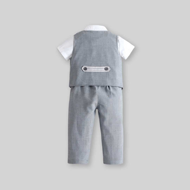 Boys Sleeveless Jacket With Shirt & Trousers Set 3 pc. Sets   