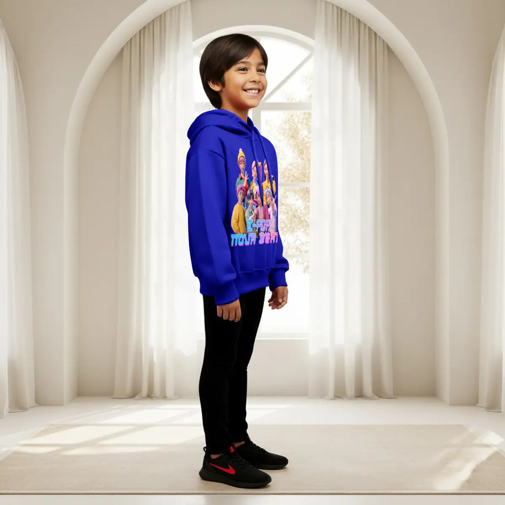 Boys Royal Blue K-Pop Nova Beat Graphics Hoodies Sweatshirts & Hoodies