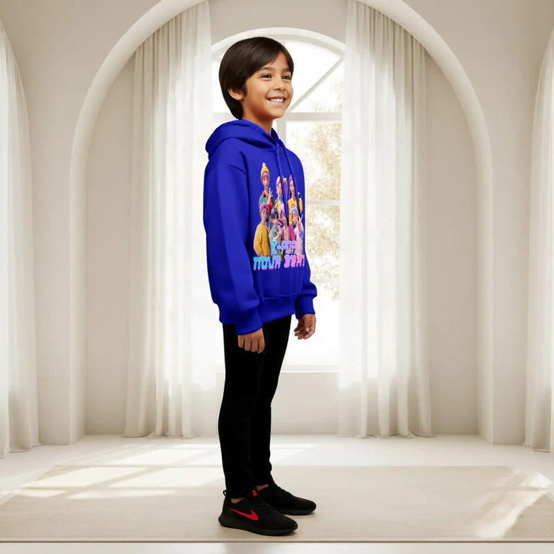 Boys Royal Blue K-Pop Nova Beat Graphics Hoodies Sweatshirts & Hoodies