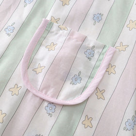 Girls Light Pink Star Striped Sleeveless A-line Dress Casual Dresses