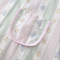 Girls Light Pink Star Striped Sleeveless A-line Dress Casual Dresses