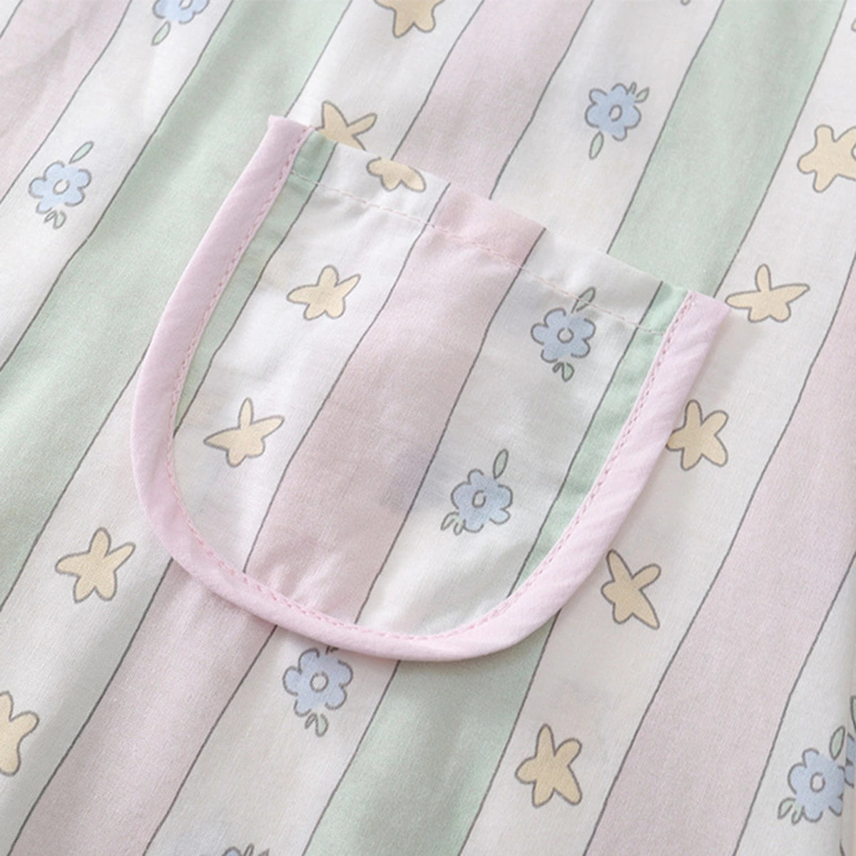 Girls Light Pink Star Striped Sleeveless A-line Dress Casual Dresses