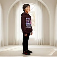 Boys Maroon K-Pop Neo-Sound Graphics Hoodies Sweatshirts & Hoodies