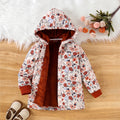Girls Multicolour Floral Print Hooded Jacket Coats & Jackets Multicolor 3-4 Y
