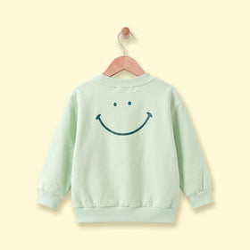Boys Light Green Typography Print Long Sleeve Sweatshirt Sweatshirts & Hoodies