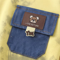 Boys Yellow Abstract Polo Sweatshirt & Denim Cargo Pants Sets Sets