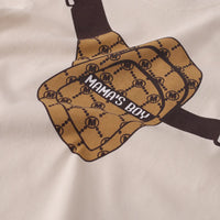 Boys Beige Graphic Printed Short Sleeve T-Shirt With Shorts Sets 2 pc. Sets