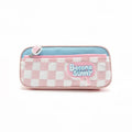 Aesthetic Become Sunny Pencil Pouch -Cute Checked School Stationery Organizer Trending Accessories Pink Onesize