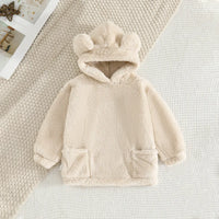 Girls Apricot Polar Fleece Hooded Jacket With Jogger Co-ord Sets Sets