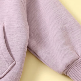 Girls Pink Hooded Zip-up Jacket & Pants Co-ord Sets Sets