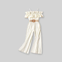 Girls Long Leg Off Shoulder Jumpsuits Jumpsuits   