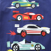 Boys Racing Car Short Sleeve T-Shirt Tshirts   