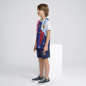 Boys Multicolor Short Sleeve Graphics Print T-Shirt With Elasticated Shorts Sets 2 pc. Sets