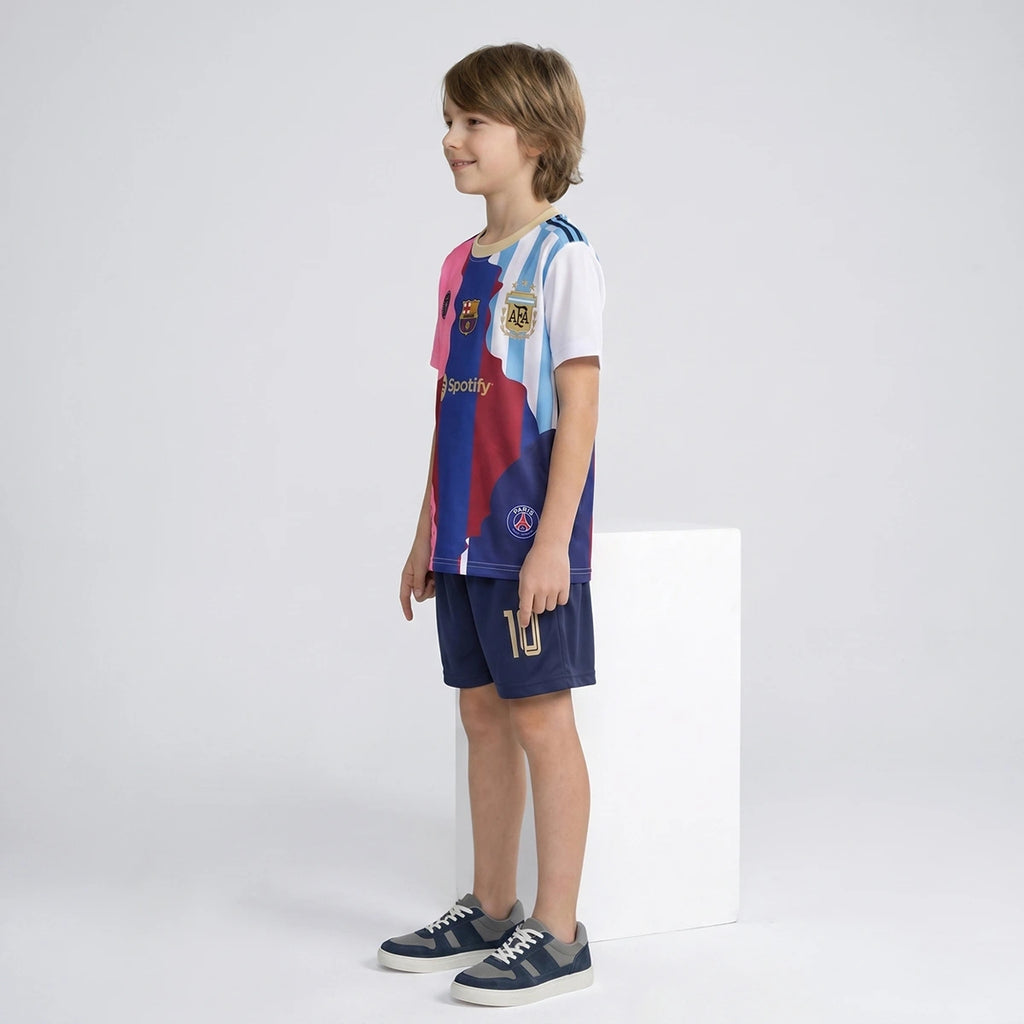 Boys Multicolor Short Sleeve Graphics Print T-Shirt With Elasticated Shorts Sets 2 pc. Sets