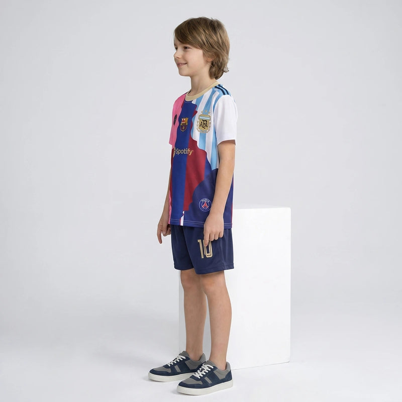 Boys Multicolor Short Sleeve Graphics Print T-Shirt With Elasticated Shorts Sets 2 pc. Sets