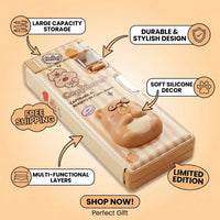 3D Squishy Capybara Pop Eye Magnetic Pencil Box for Kids Trending Accessories