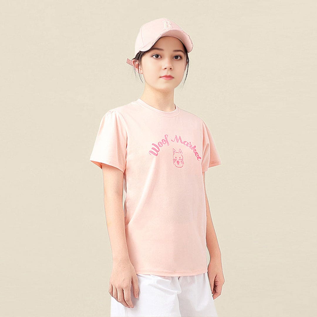 Girls Printed Short Sleeves Casual T-Shirt Tshirts   