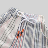Boys Yellow Watermelon Print T-Shirt With Striped Shorts Sets   