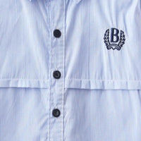 Boys Light Blue Pin Stripes Shirt With long Sleeves Shirts