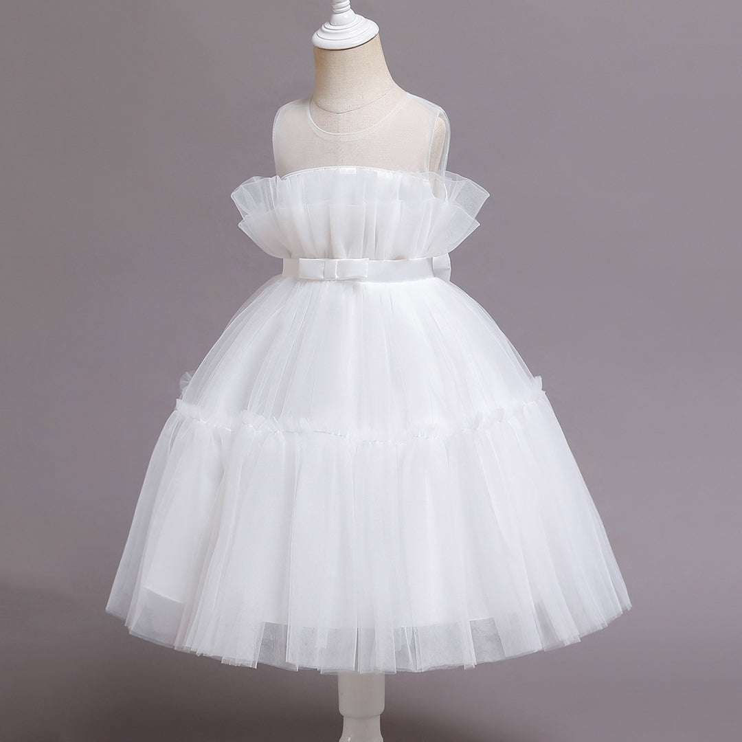 Girls Sleeveless Fit & Flare Dress Party Dresses   