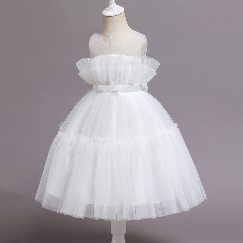 Girls Sleeveless Fit & Flare Dress Party Dresses   