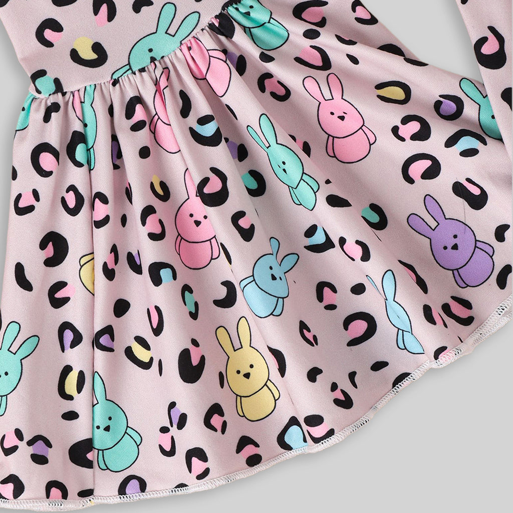 Girls Bunny Print T-Shirt With Pants & Headband 3 pc. Sets   