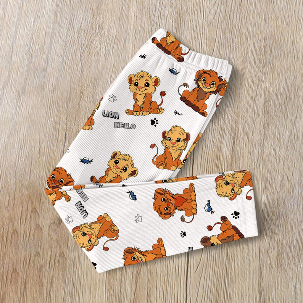 Boys Multicolor Tiger Printed T-Shirt With Pajama Set ( Pack Of 2 ) Sets