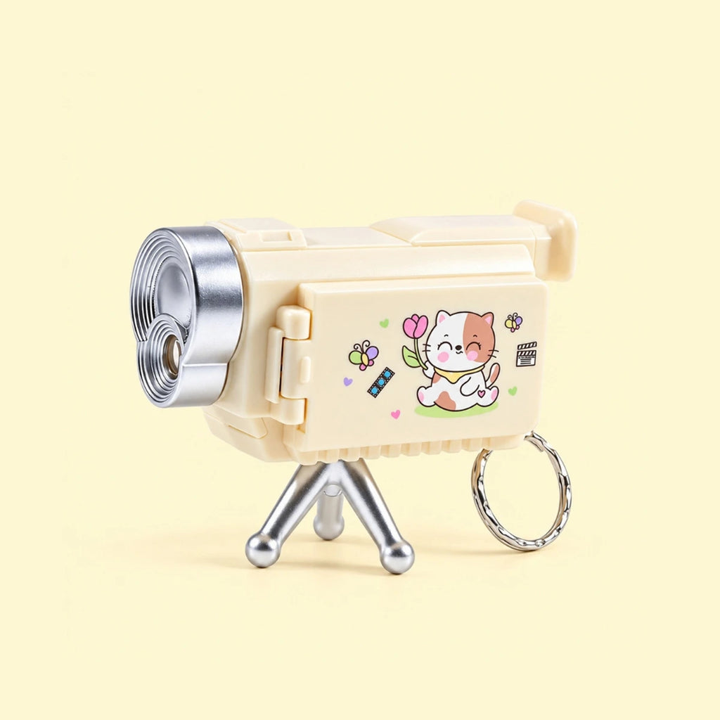 Mini Camera Projector Toy for Kids - Hand-Crank Projection Camera Trending Accessories Off White Onesize