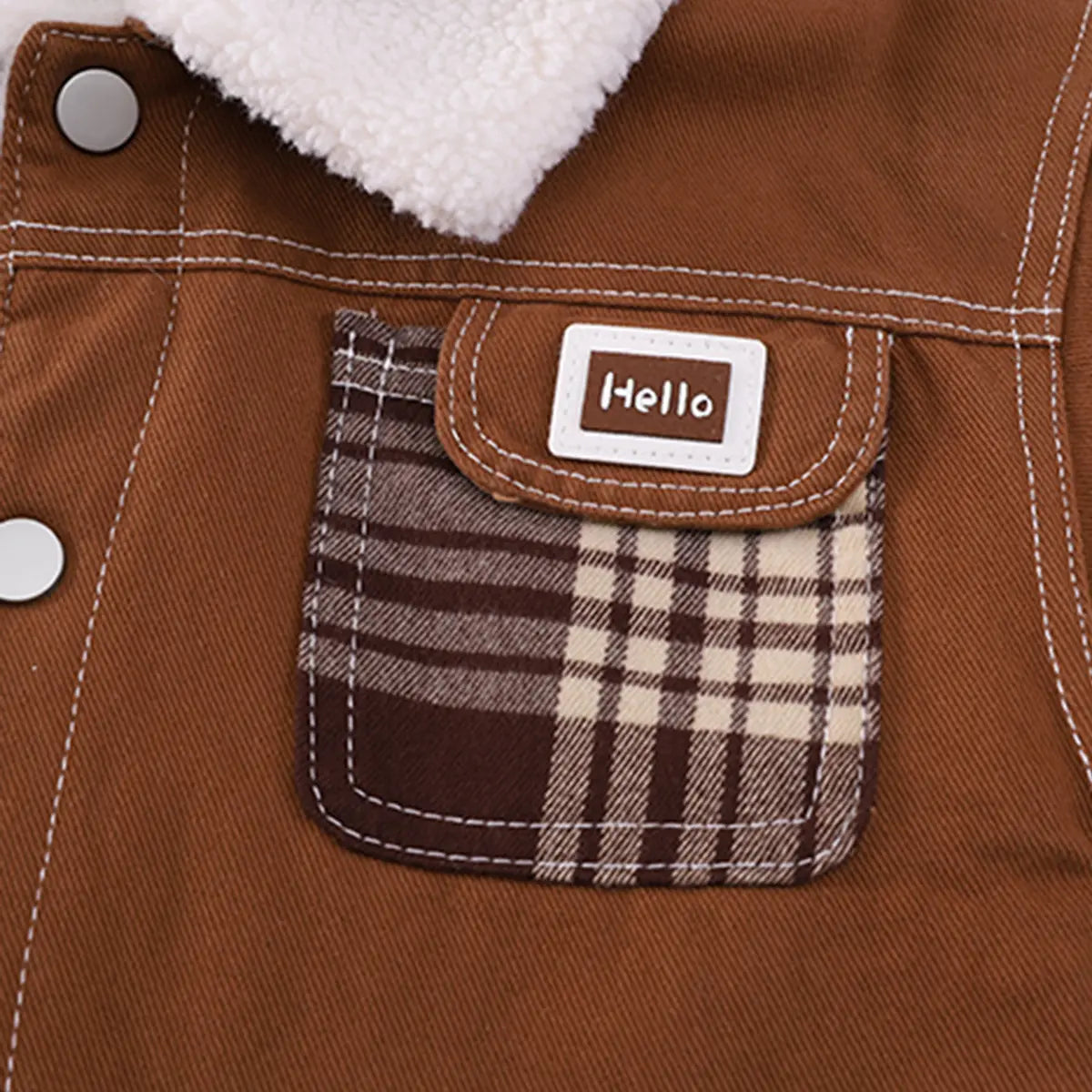 Boys Long Sleeves Light Brown Jacket With Sweatshirt And Pants Sets 3 pc. Sets