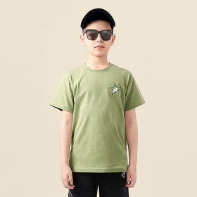 Boys Solid Short Sleeves T-Shirt Tshirts
