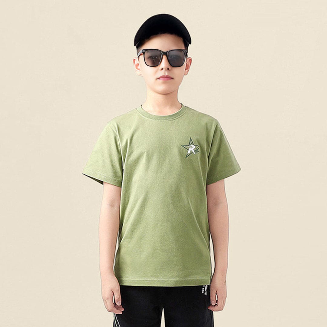 Boys Solid Short Sleeves T-Shirt Tshirts