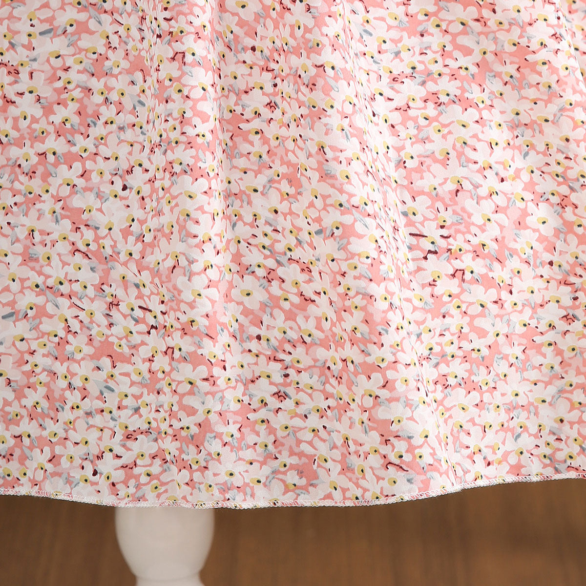 Girls Pink Floral Fit & Flare Summer Casual Dresses Casual Dresses