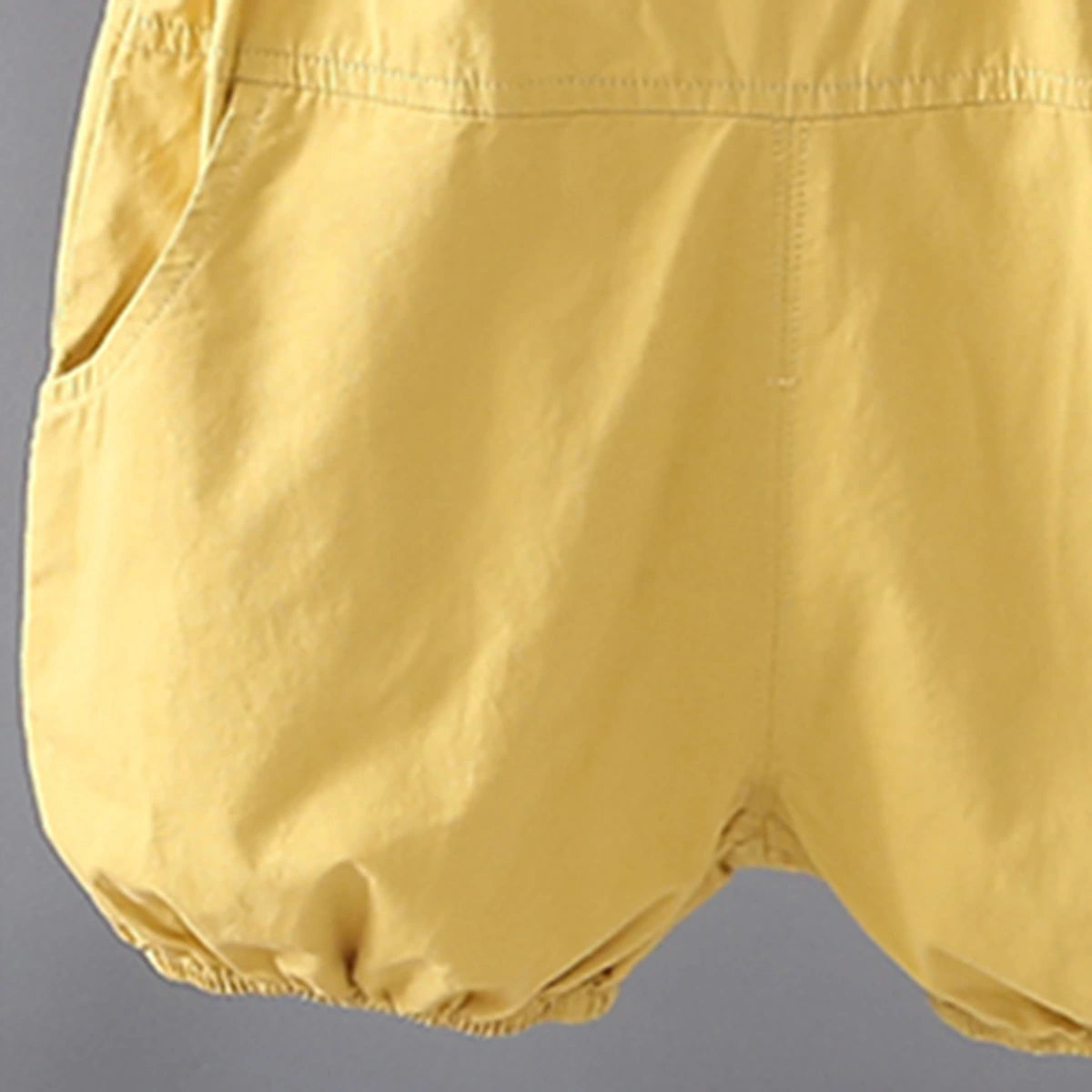 Girls Yellow Embroidered Dungaree With Bear Print T-Shirt Set Sets