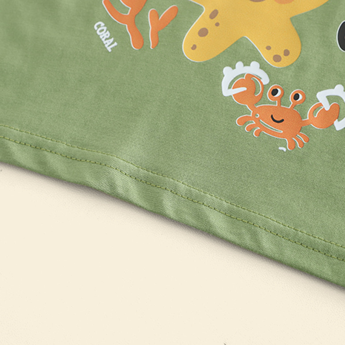 Boys Green Star Fish Graphic Short Sleeves T- Shirt With Shorts Set 2 pc. Sets