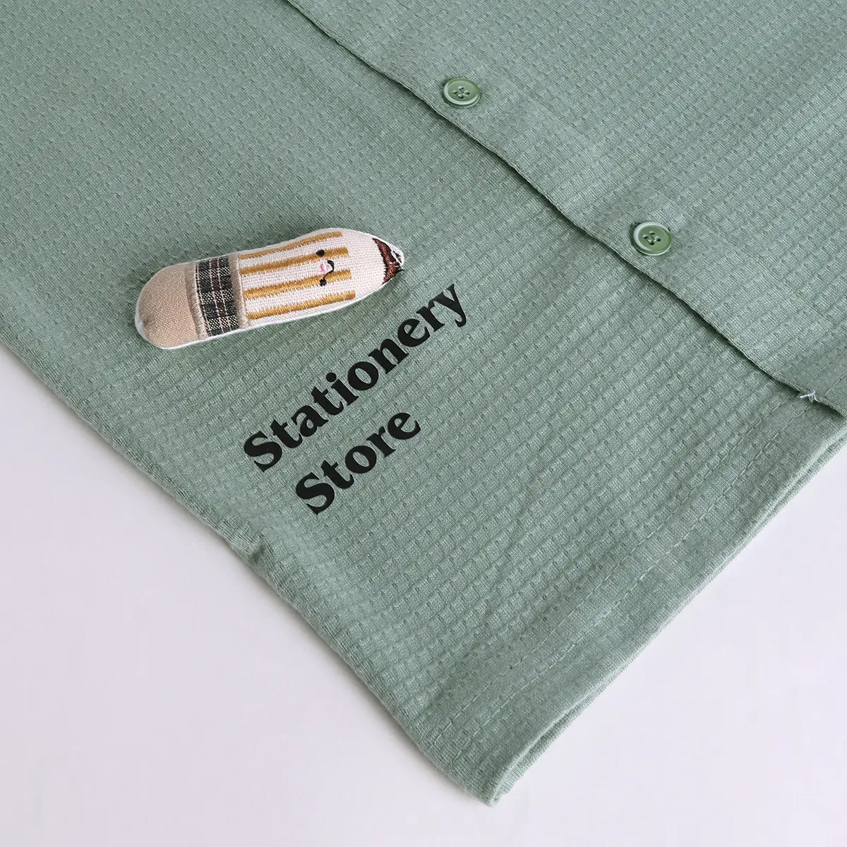 Boys Green Typographic Printed Short Sleeves Shirt With Elasticated Shorts And Printed T-shirt Sets 3 pc. Sets