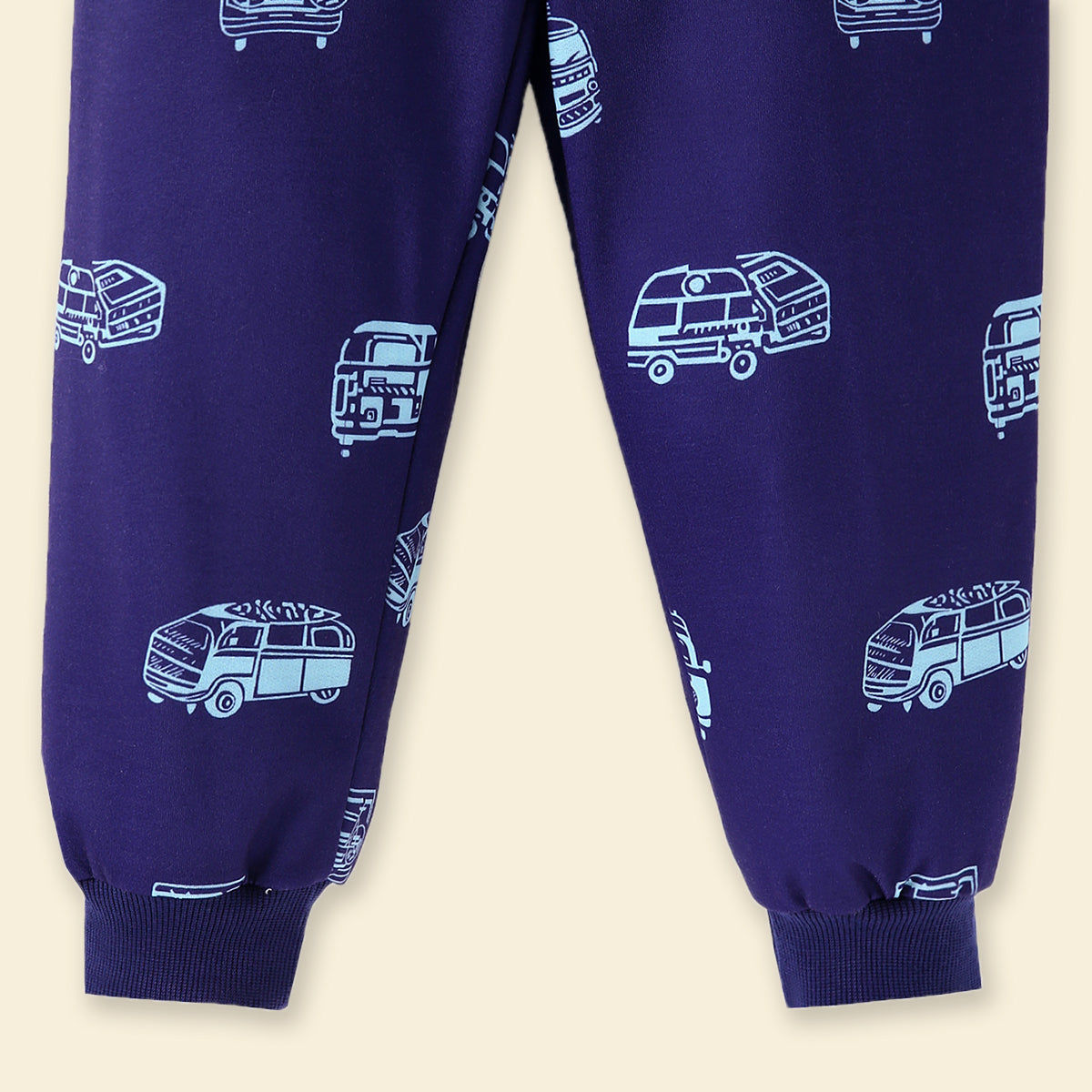 Girls Navy Blue Printed Joggers - Pack Of 2 Trackpants & Joggers