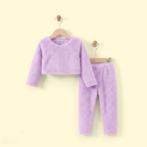 Girls Lavender Long Sleeve Top With Pants Sets 2 pc. Sets Lavender 2-3 Y