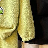 Girls Green Fleece Dinosaur Applique Top With Pants Sets Sets