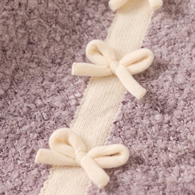 Girls Mauve Bow Applique Long Sleeve Sweater Sweaters & Cardigans