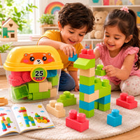 Unisex Yellow 25 PCS Soft Glue Building Blocks for Kids Trending Accessories